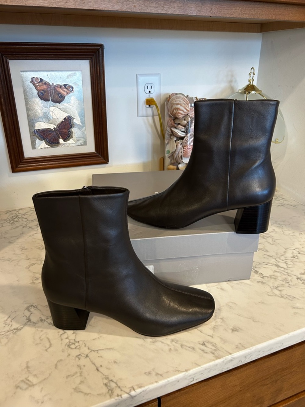 NWT Everlane The Day‎ Boot Heeled Leather Ankle Bootie Size 11